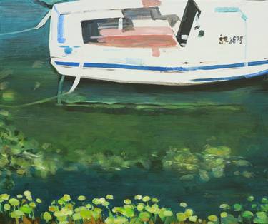 Original Fine Art Boat Paintings by Daria Bernadeta Novotna