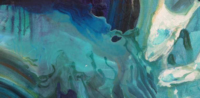 Original Abstract Water Painting by Daria Bernadeta Novotna