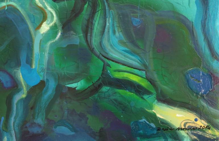 Original Abstract Water Painting by Daria Bernadeta Novotna