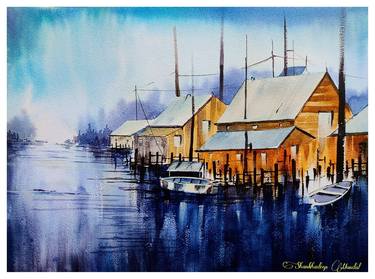 Original Boat Paintings by Shankhadeep Mondal