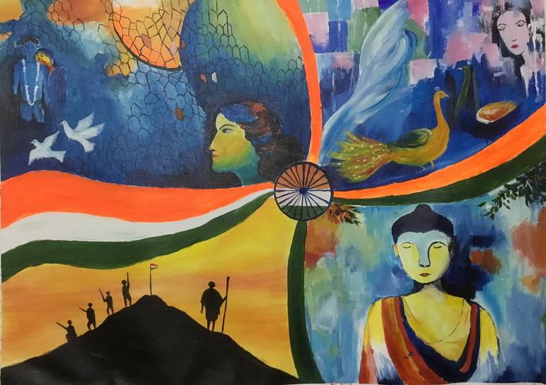 FREEDOM AND PEACE Painting by Shankhadeep Mondal | Saatchi Art