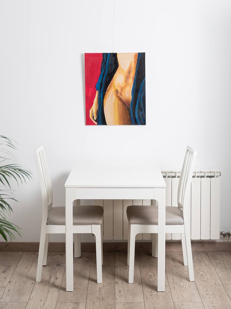 Original Abstract Women Painting by Francesc Josep Vicente Blanco