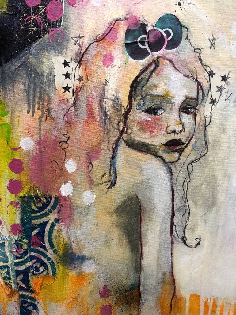 Original Expressionism People Painting by Juan Bernardez