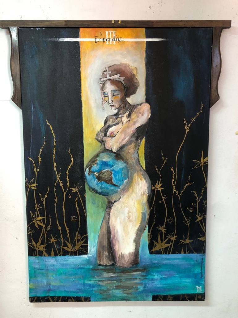 Original Expressionism Women Painting by Juan Bernardez