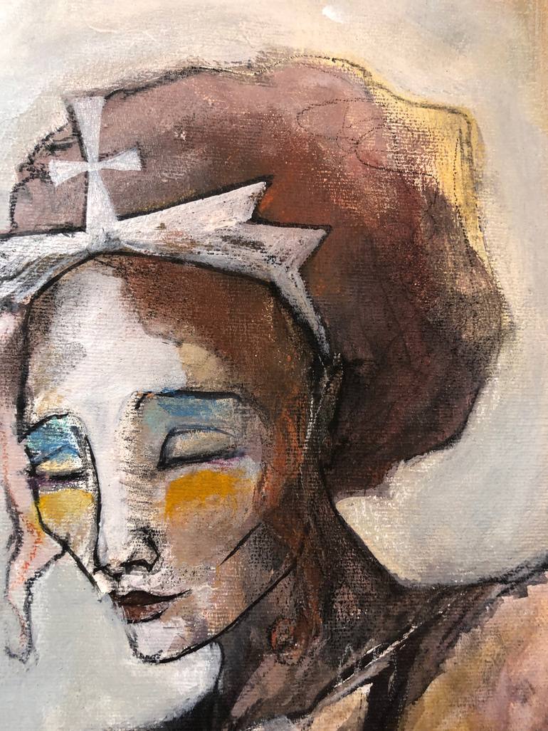 Original Expressionism Women Painting by Juan Bernardez