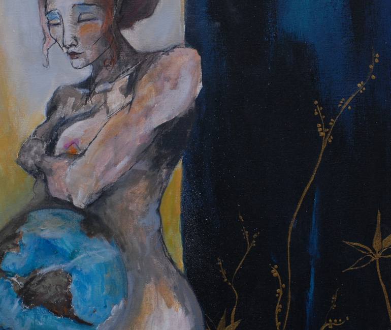 Original Expressionism Women Painting by Juan Bernardez