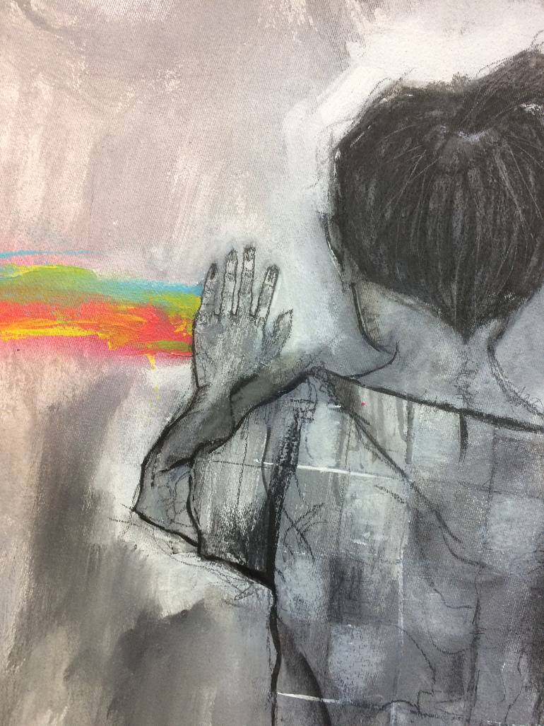 Original Abstract Expressionism Children Painting by Juan Bernardez