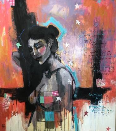 Original Abstract Expressionism Women Paintings by Juan Bernardez