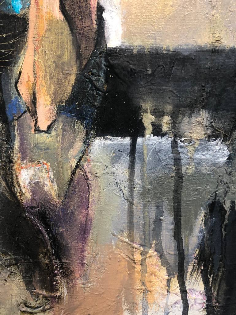 Original Abstract Expressionism Women Painting by Juan Bernardez