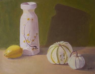 Vase with Lemons and Gourds thumb