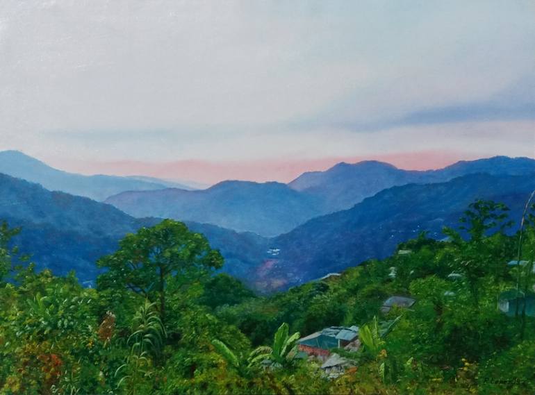 Munting Lambak ( Small Valley) Painting by Ronald Lopez | Saatchi Art