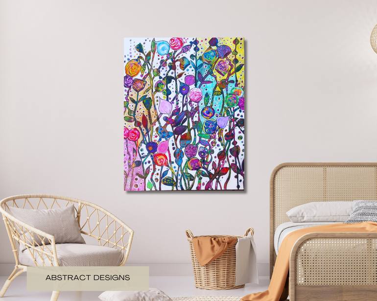Original Abstract Expressionism Floral Painting by JBR Visuals