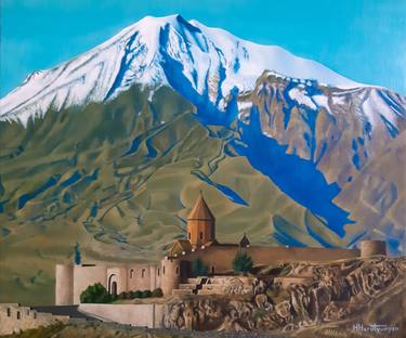 Khor Virap on the background of Ararat thumb