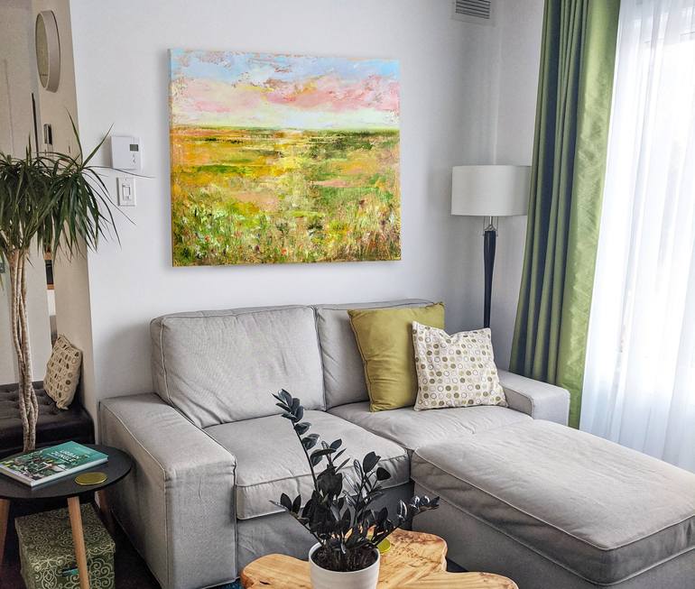 Original Abstract Expressionism Landscape Painting by Maria Abdueva