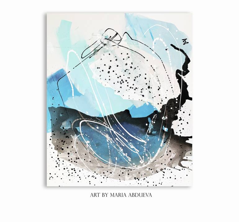 Original Abstract Expressionism Abstract Painting by Maria Abdueva