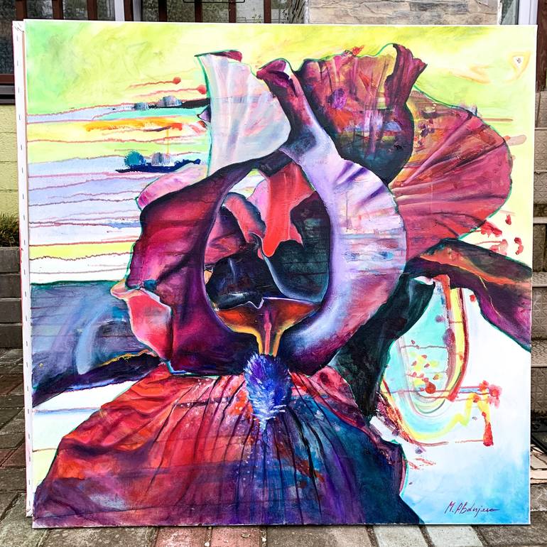 Original Abstract Expressionism Floral Painting by Maria Abdueva