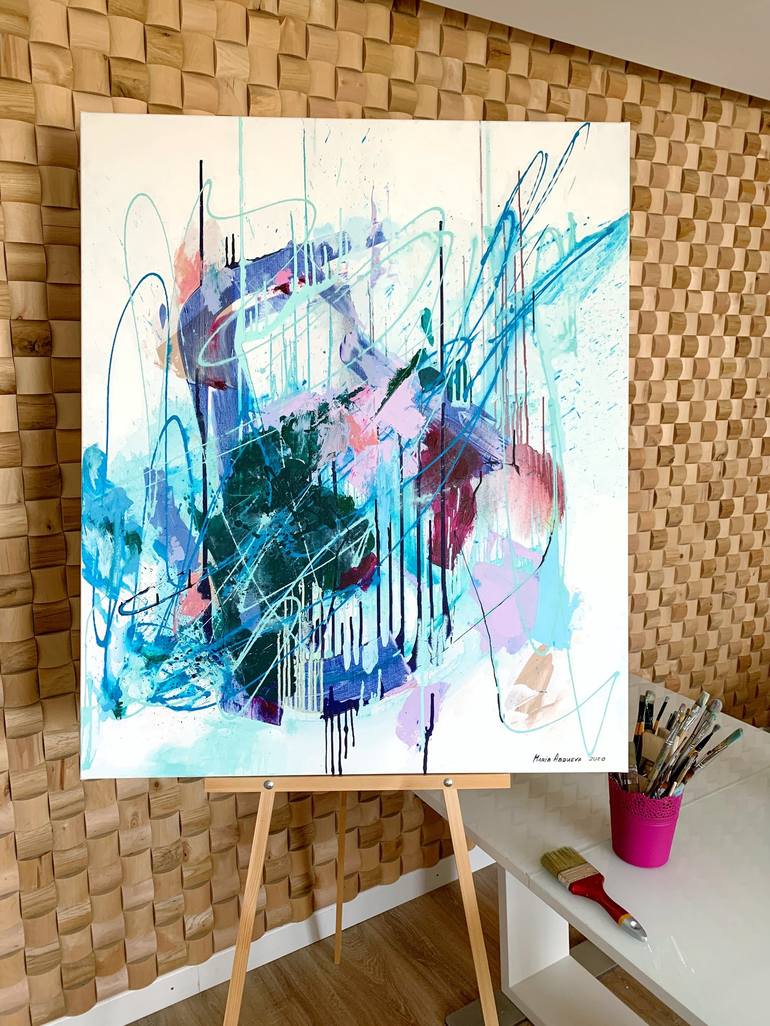 Original Abstract Expressionism Abstract Painting by Maria Abdueva