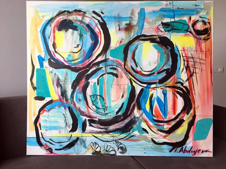 Original Abstract Expressionism Abstract Painting by Maria Abdueva