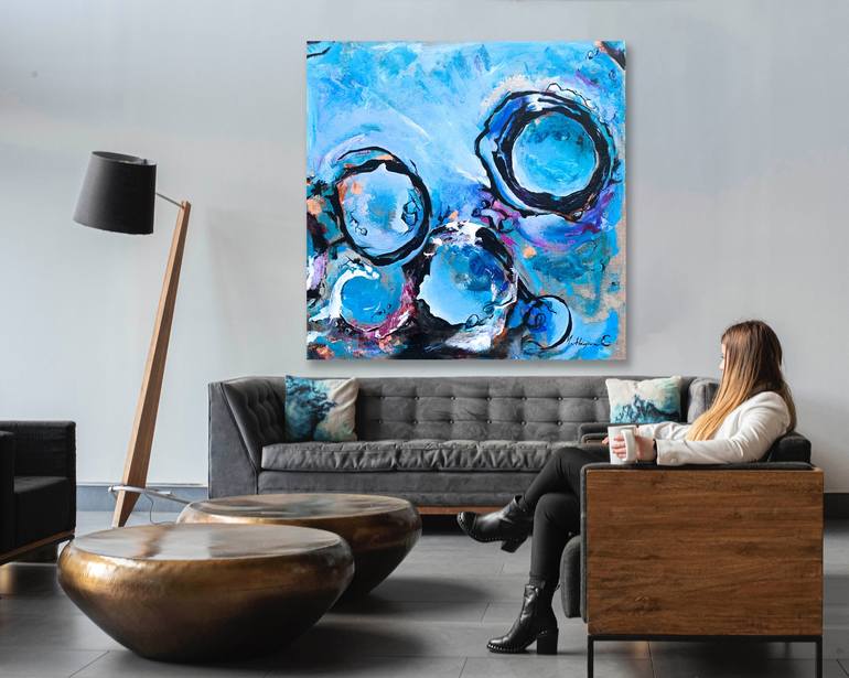Original Abstract Expressionism Abstract Painting by Maria Abdueva