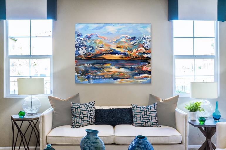 Original Abstract Expressionism Landscape Painting by Maria Abdueva