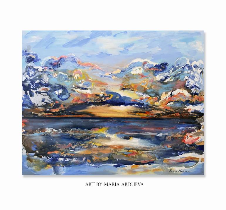 Original Abstract Expressionism Landscape Painting by Maria Abdueva