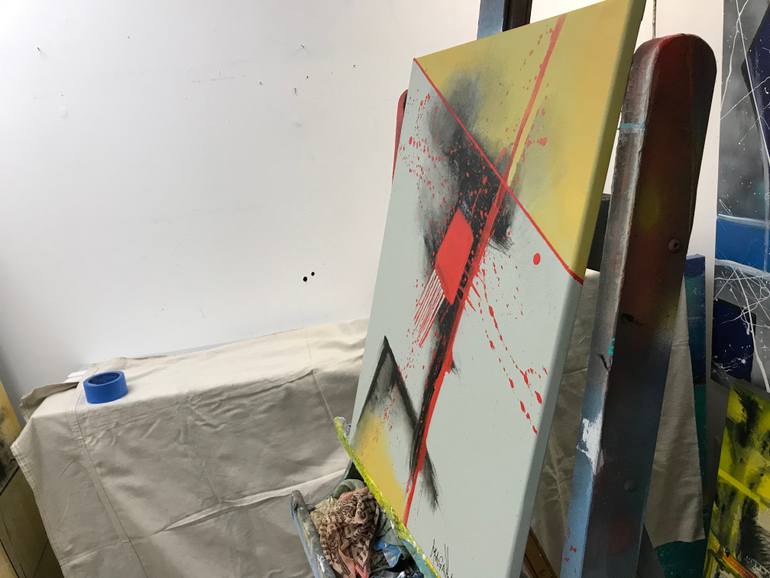 Original Abstract Expressionism Abstract Painting by Charles Magallanes