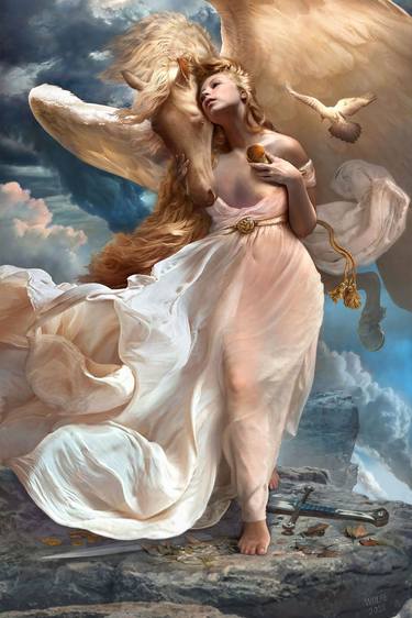 Original Realism Classical mythology Mixed Media by Christian Wolfe