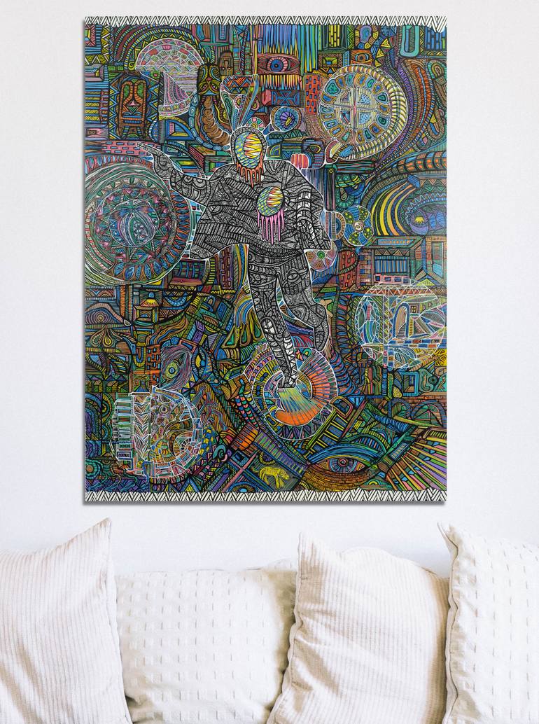 Original Illustration Abstract Painting by Alex Barnett
