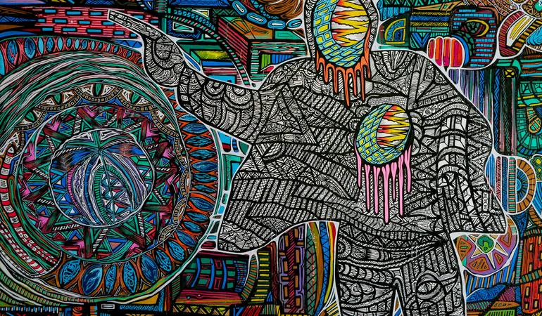 Original Illustration Abstract Painting by Alex Barnett