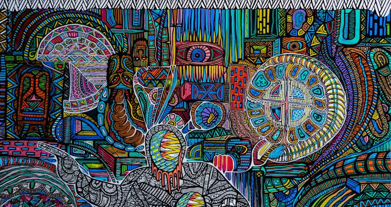 Original Illustration Abstract Painting by Alex Barnett