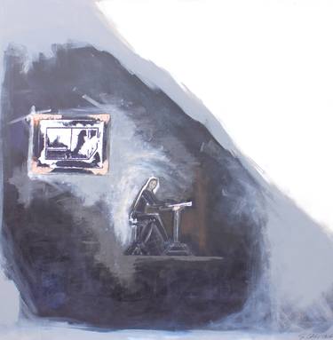 Original Conceptual Portrait Painting by Sandra Cardona