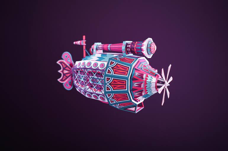 Original Pop Art Travel Sculpture by Zim And Zou