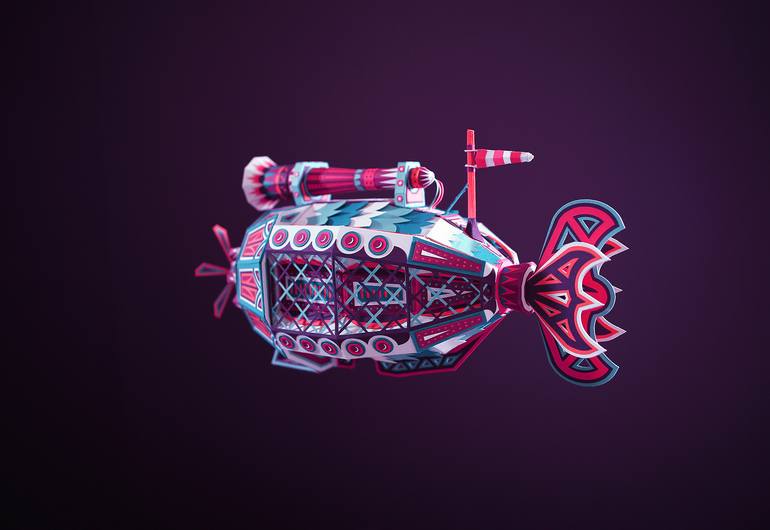 Original Pop Art Travel Sculpture by Zim And Zou