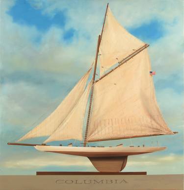 Original Boat Painting by Pavel Ouporov