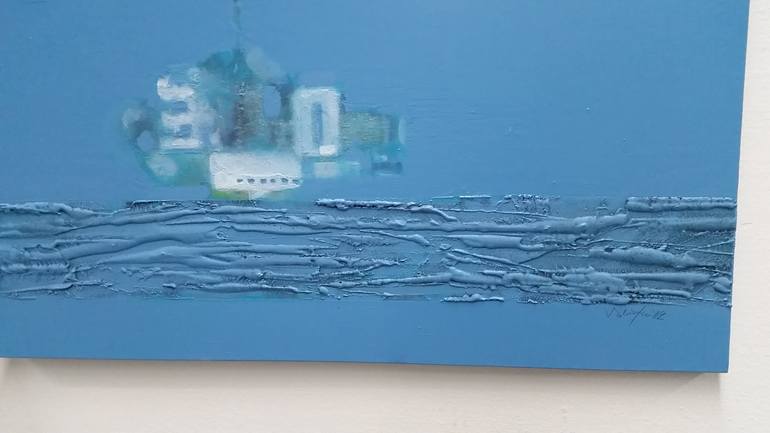 Original Minimalism Boat Painting by Valentin Vitanov