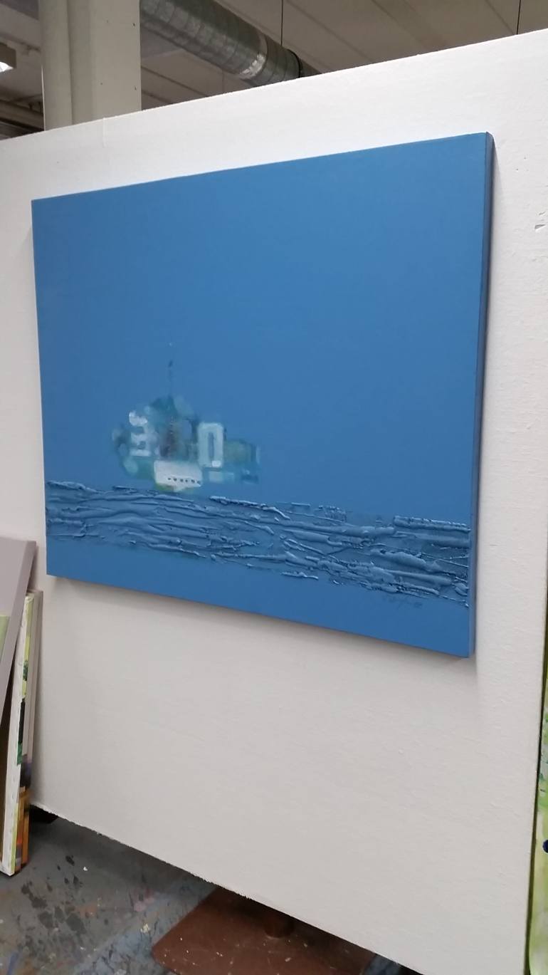 Original Minimalism Boat Painting by Valentin Vitanov