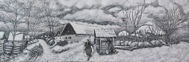 Original Contemporary Rural life Paintings by Károly Fizl
