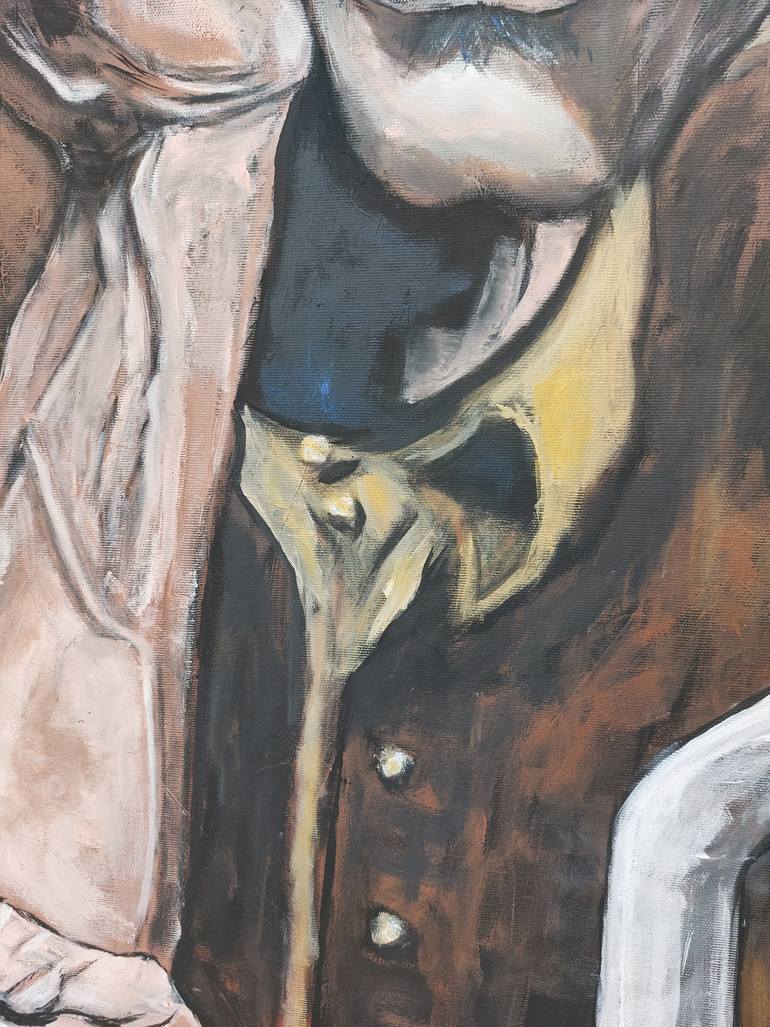 Original Contemporary People Painting by Károly Fizl