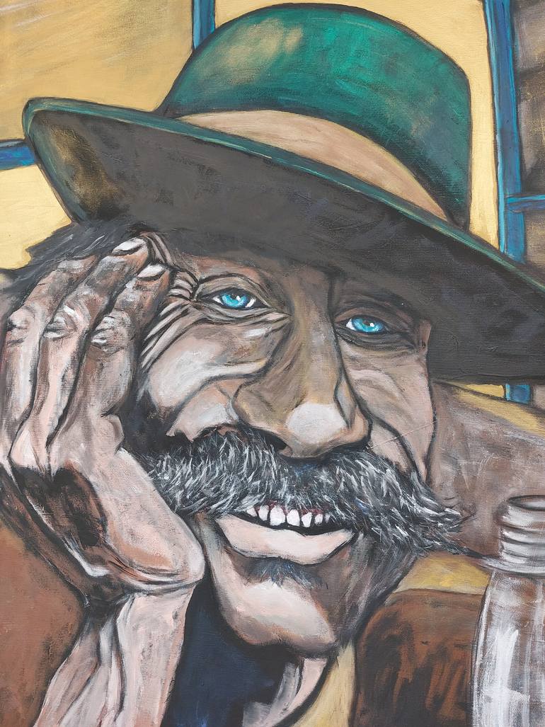 Original Contemporary People Painting by Károly Fizl