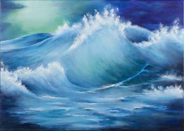 Print of Seascape Paintings by Liss Art Studio