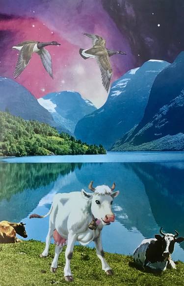 Original Cows Collage by Henk Hannemann