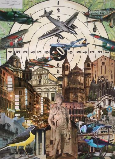 Original Aeroplane Collage by Henk Hannemann