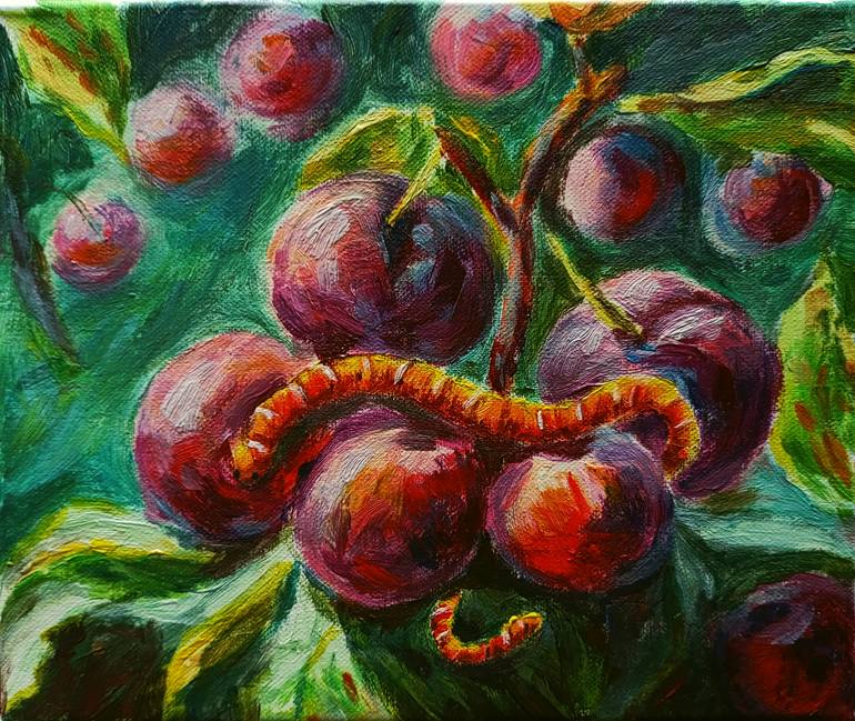 Original Impressionism Still Life Painting by Balazs Konrad