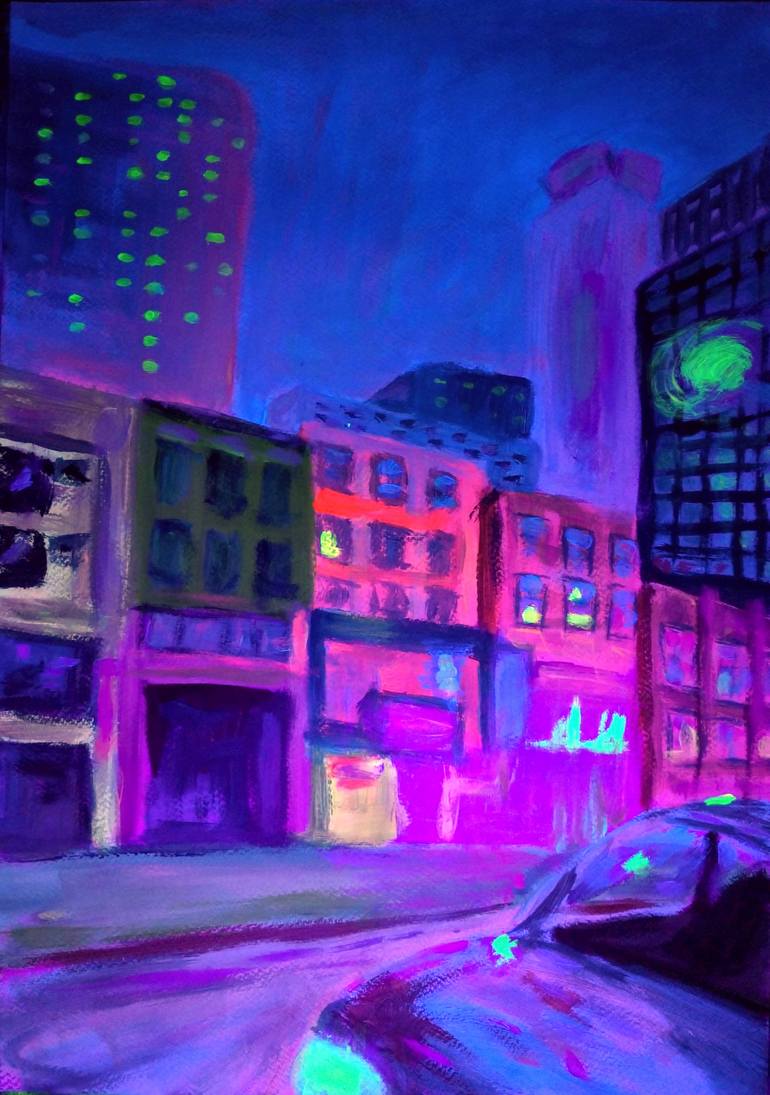 Original Modernism Cities Painting by Balazs Konrad