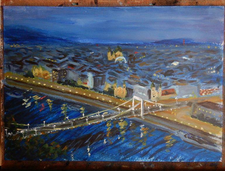 Original Modernism Cities Painting by Balazs Konrad