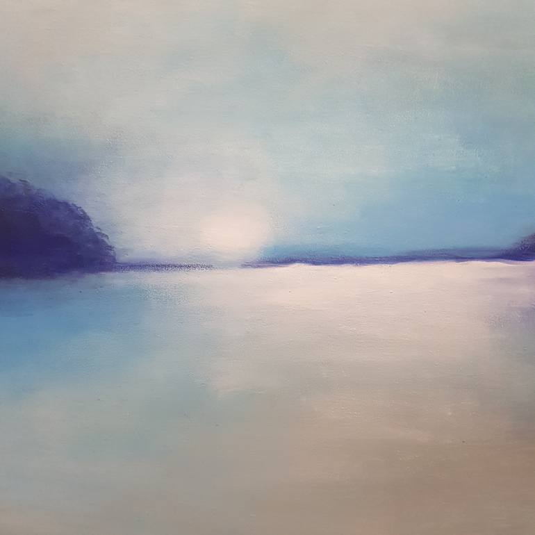 Original Art Deco Landscape Painting by Mercedes Gordo