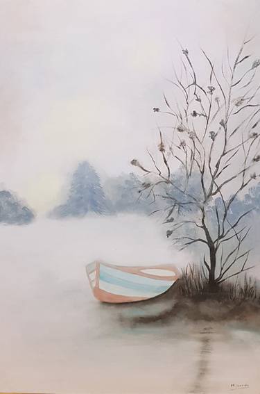 Print of Boat Paintings by Mercedes Gordo