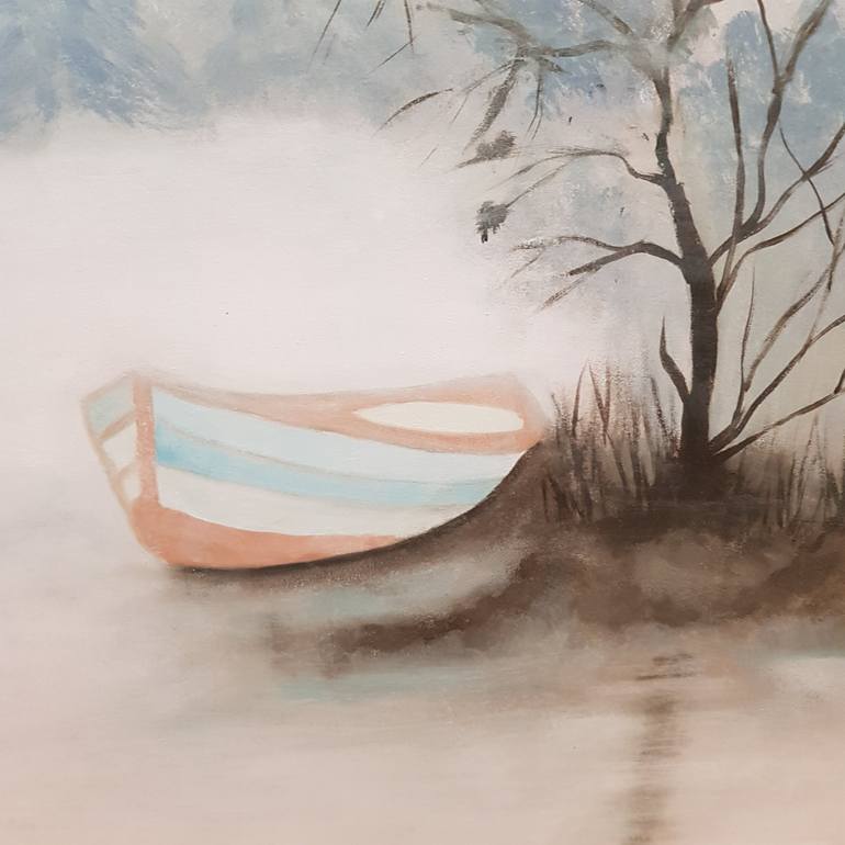 Original Figurative Boat Painting by Mercedes Gordo