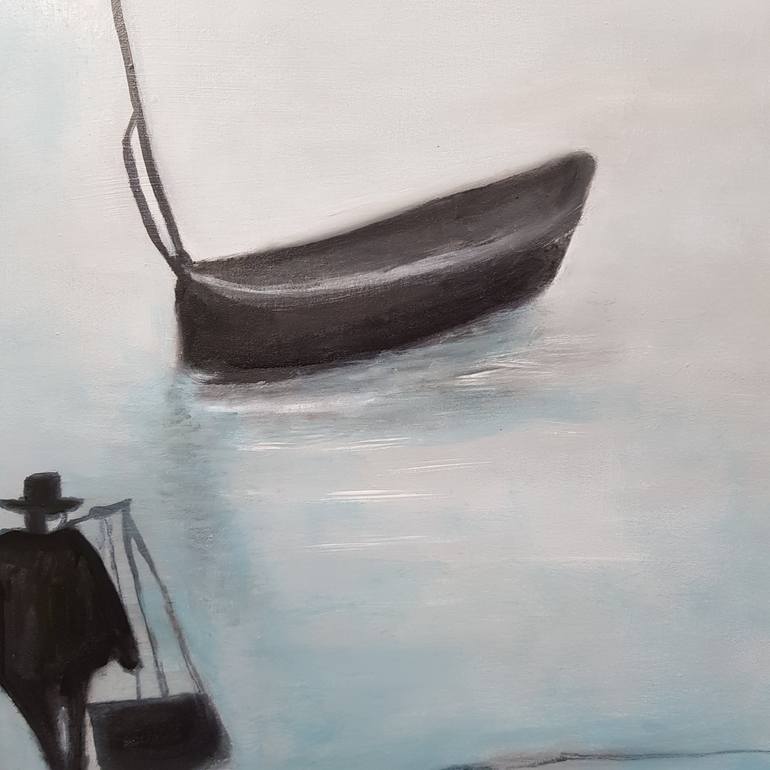 Original Boat Painting by Mercedes Gordo