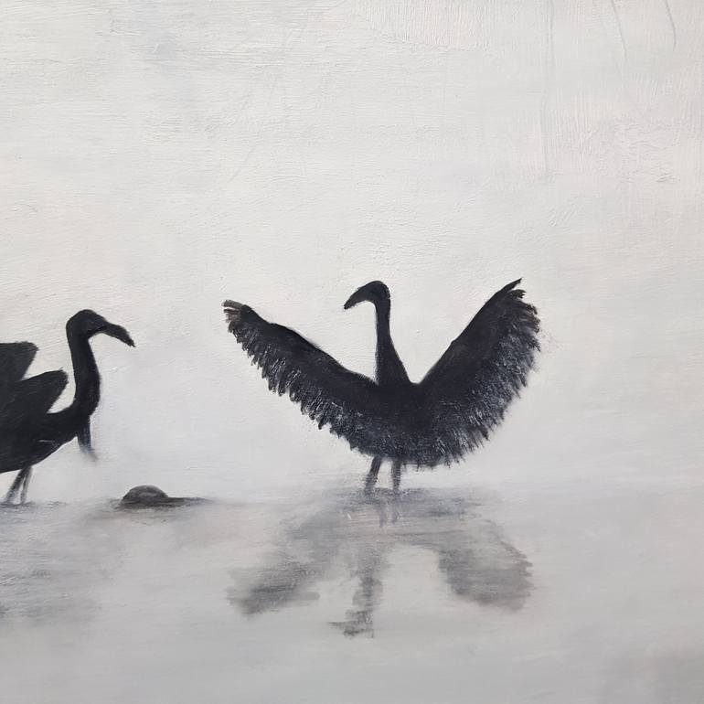 Original Art Deco Landscape Painting by Mercedes Gordo